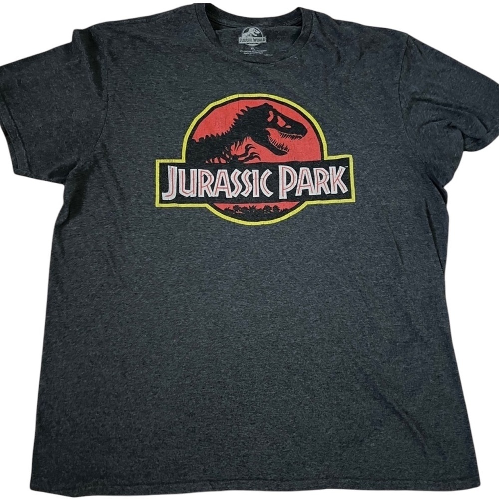 Mens Jurassic World Jurassic Park gray tshirt size XL